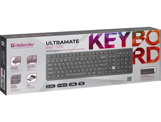 Клавиатура беспроводная Defender UltraMate SM-535 RU черный